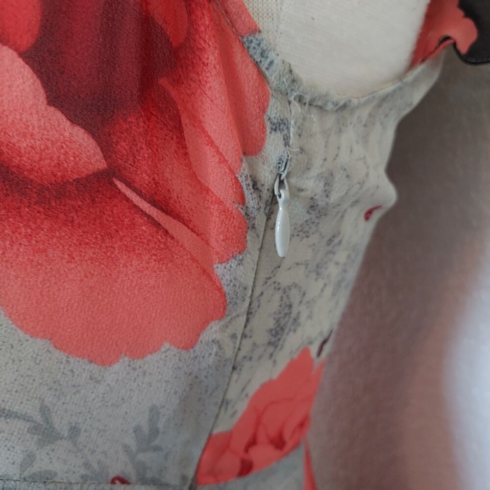 Moulinette Soeurs Sheer Coral Silk Spring Dress Size 6 - Picture 8 of 12